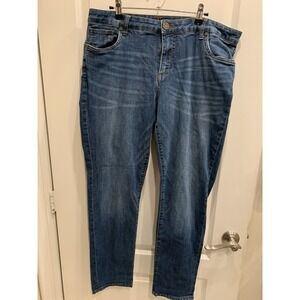 KUT From The Kloth Jeans Womens Size 14W Medium Wash Straight Leg Denim Pants